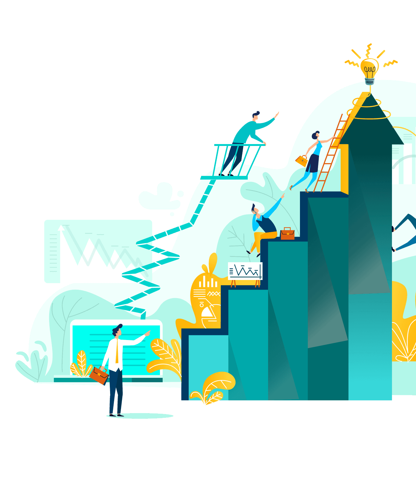 illustration of professional holding tools