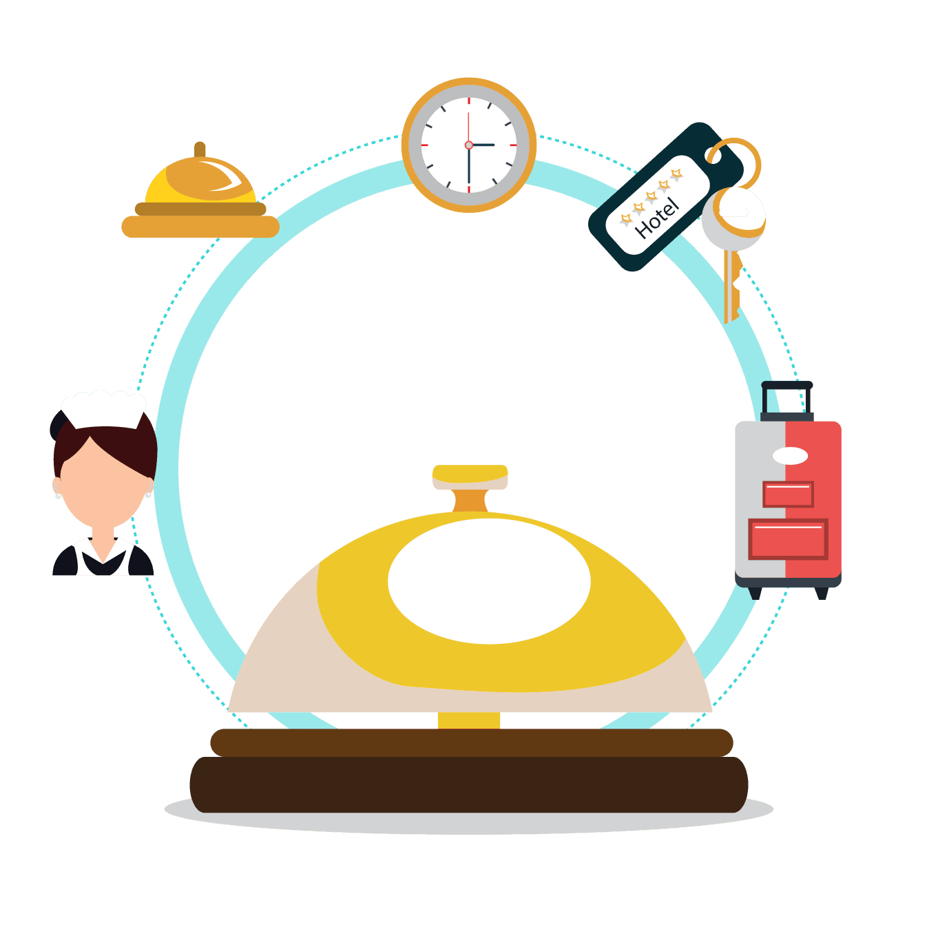 illustration of professional holding tools