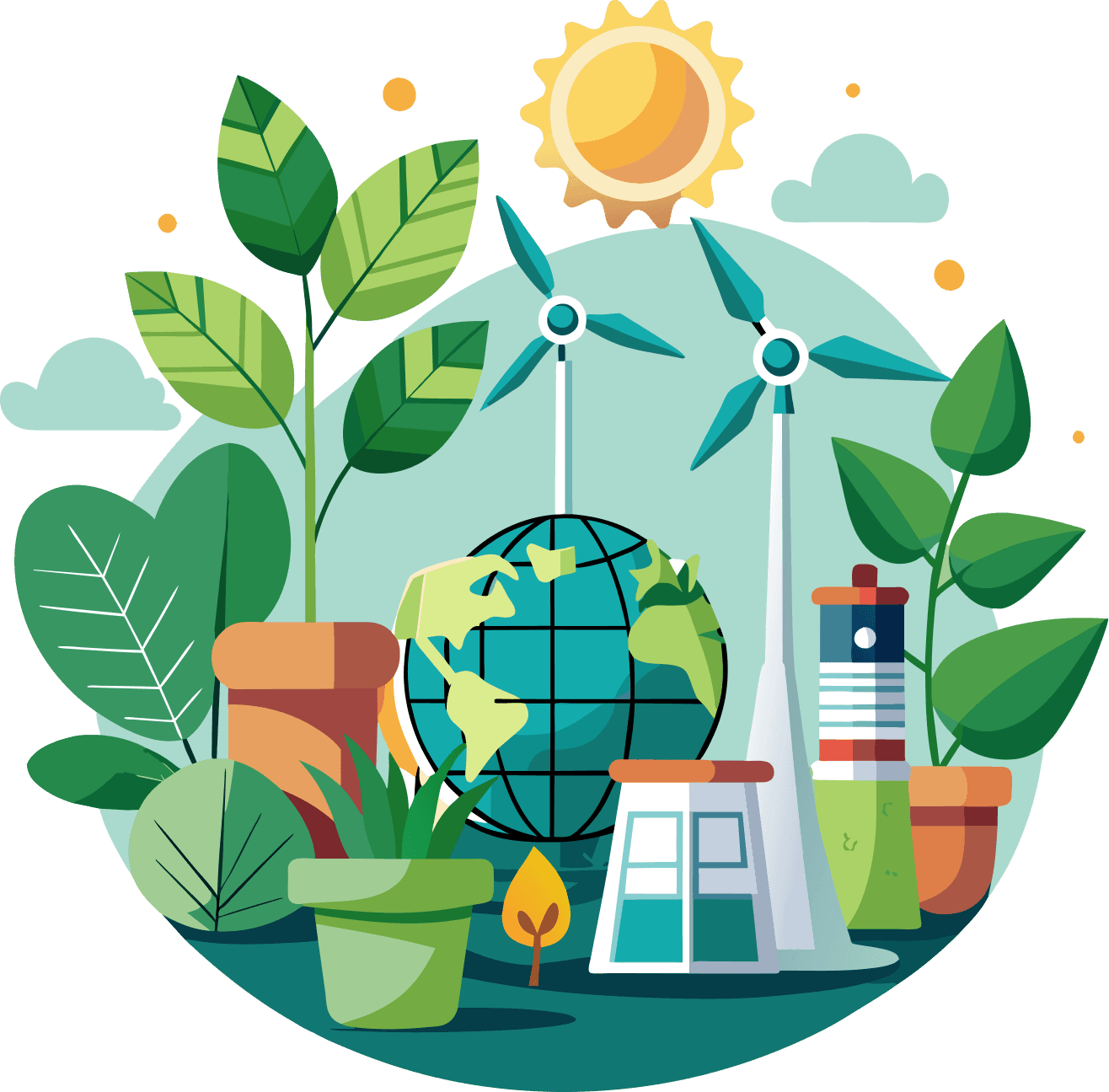 illustration of professional holding tools