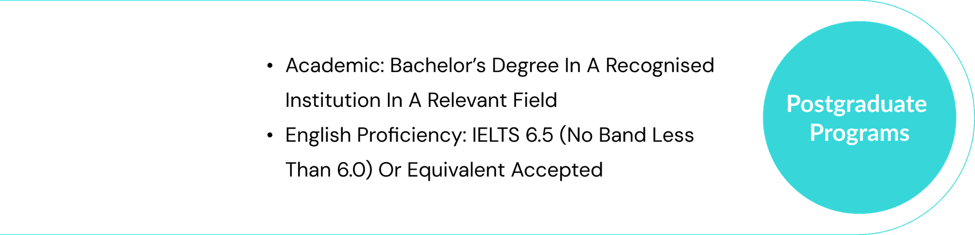 Postgraduate Programs Requirements