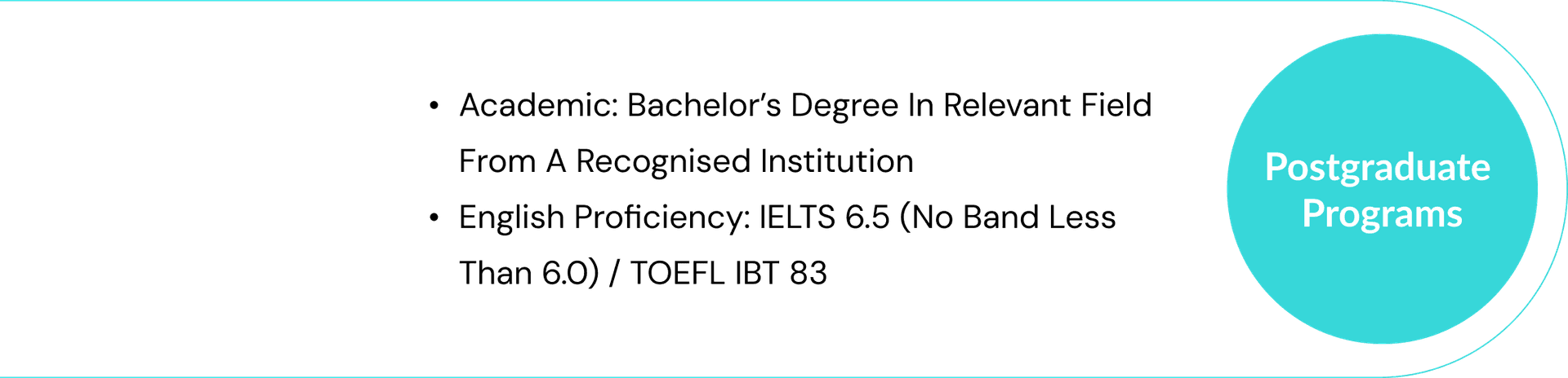 Postgraduate Programs Requirements