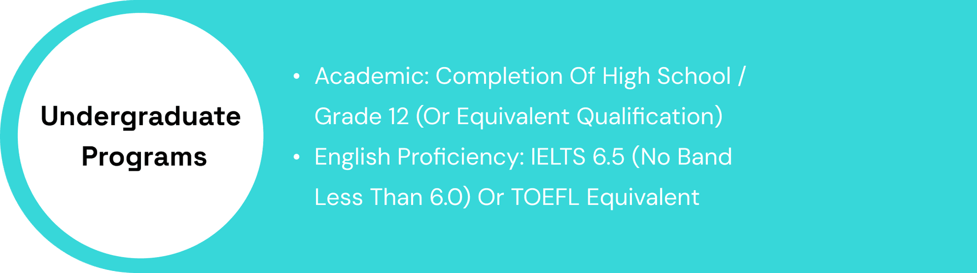 Undergraduate Programs Requirements