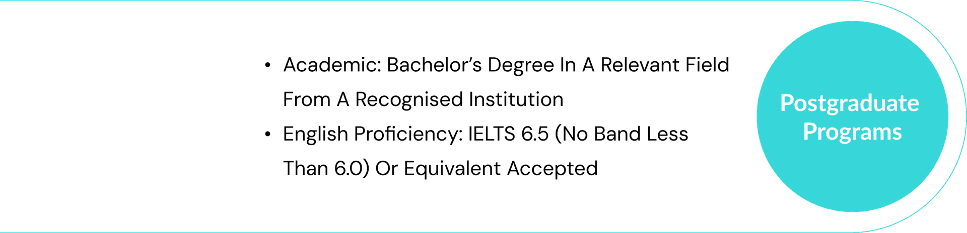 Postgraduate Programs Requirements